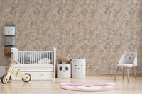 Whimsical Jungle Monkeys in Porcelain Garden Wallpaper⁠