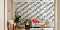 Elegant Blue Tropical Palm Tree Garden Wallpaper Wallpaper⁠
