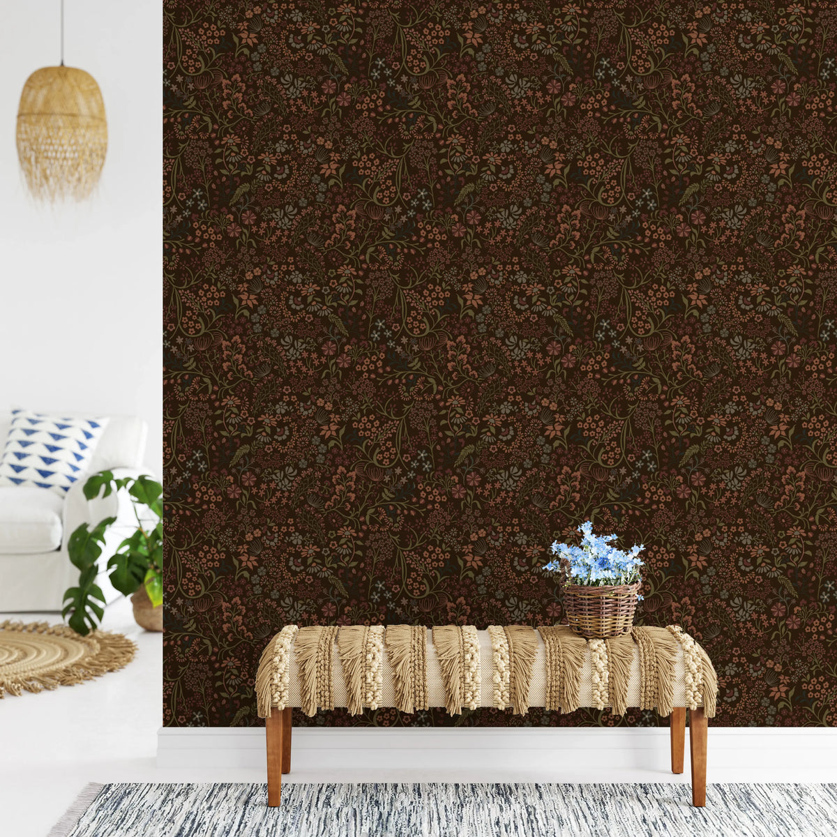 Chestnut Flora Wallpaper⁠
