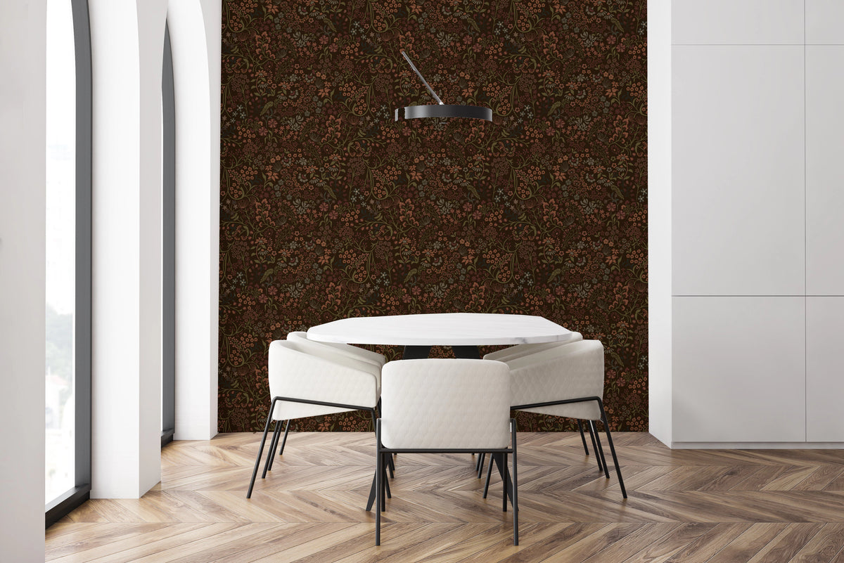 Chestnut Flora Wallpaper⁠