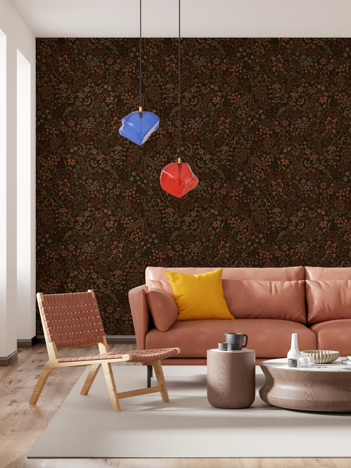 Chestnut Flora Wallpaper⁠