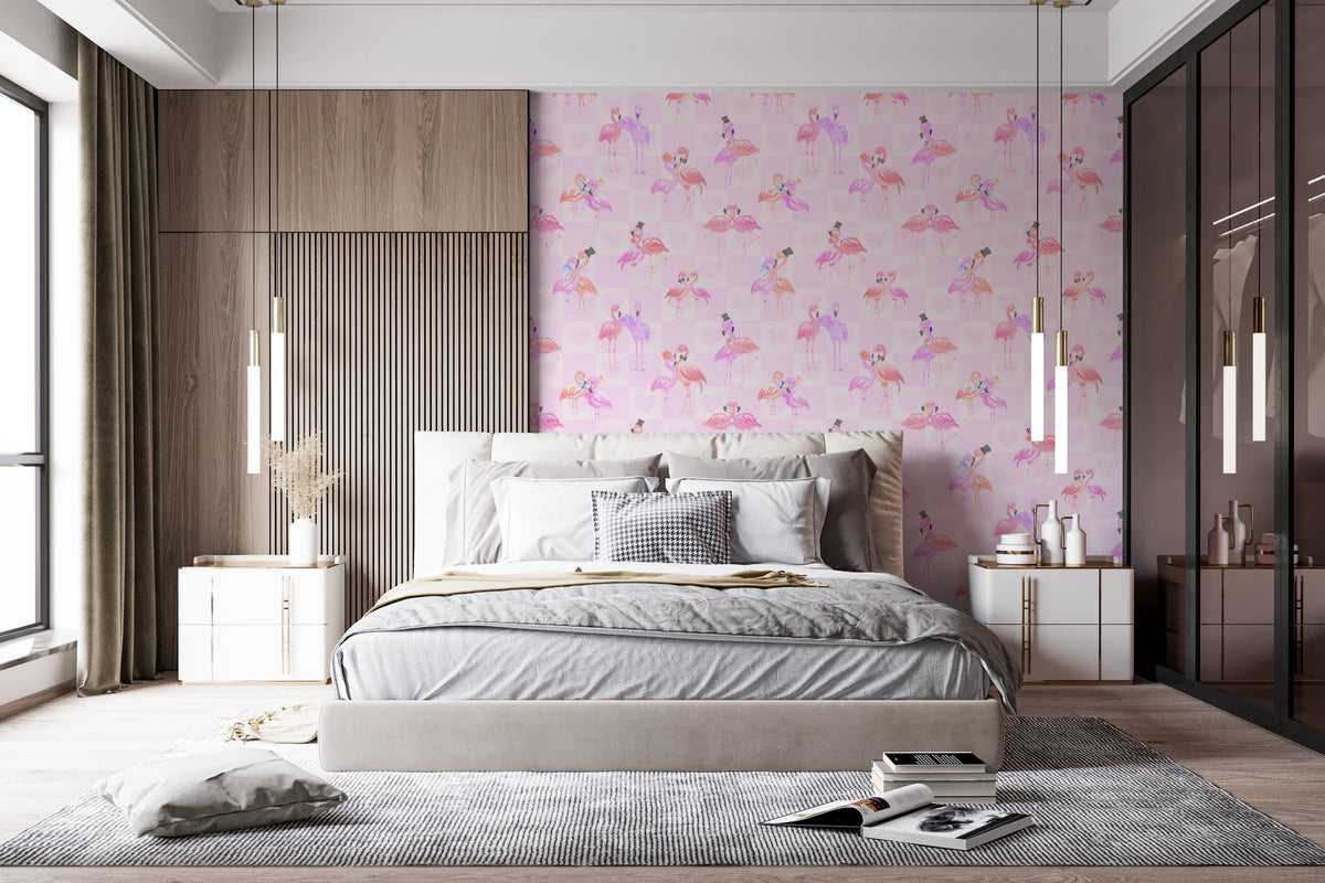 Flamingo in Love Wallpaper⁠