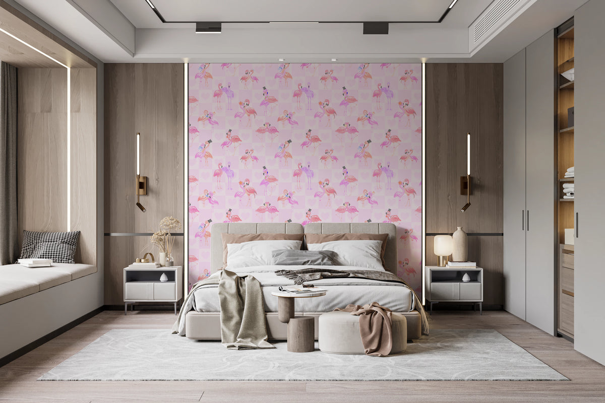 Flamingo in Love Wallpaper⁠