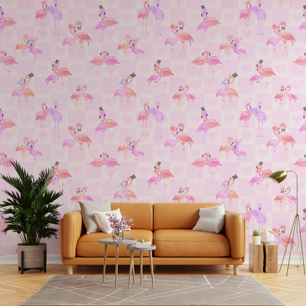 Flamingo in Love Wallpaper⁠