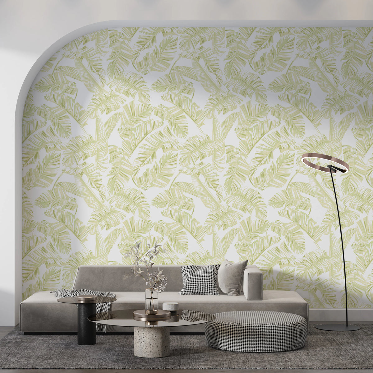Forestly - Pistachio Cream Wallpaper⁠