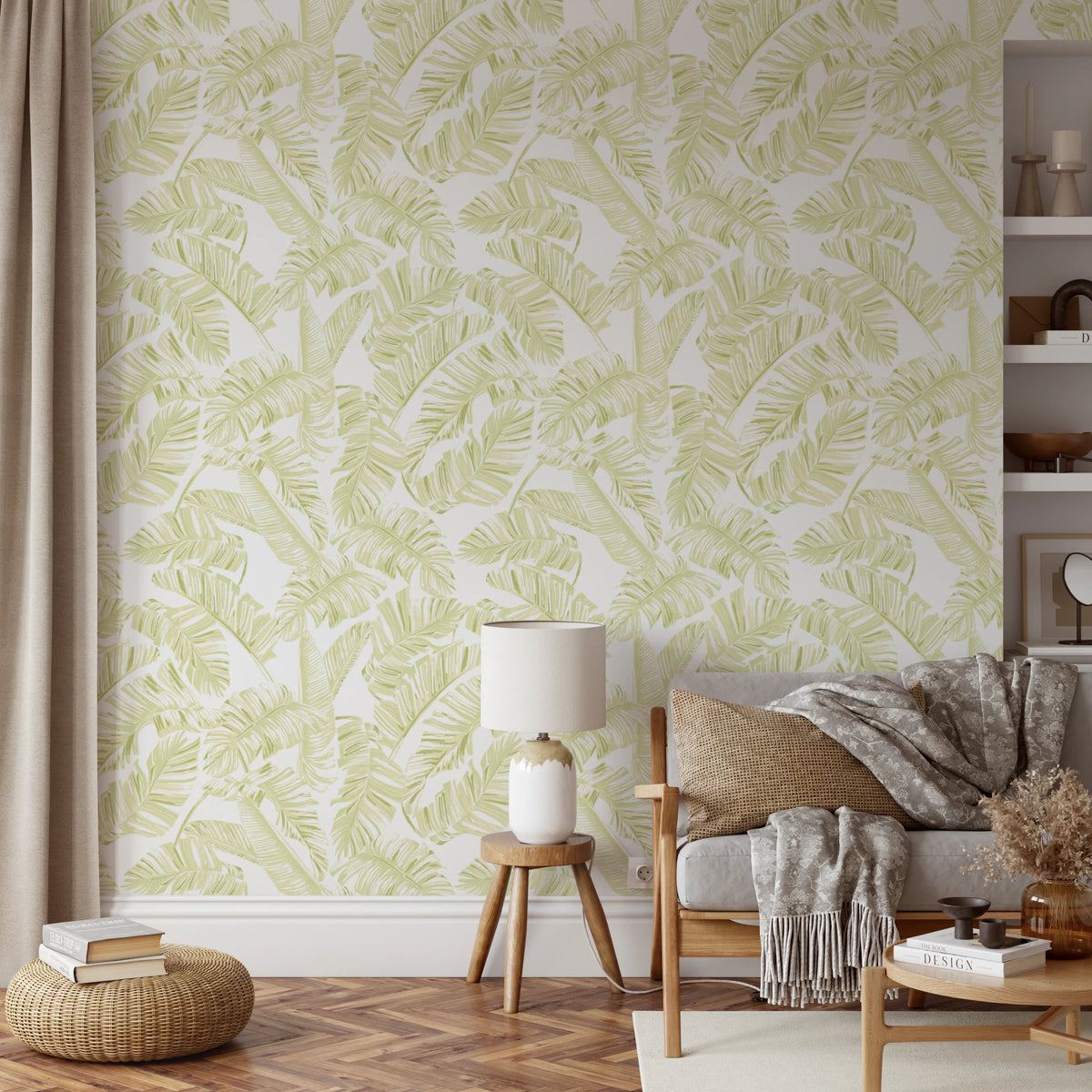 Forestly - Pistachio Cream Wallpaper⁠