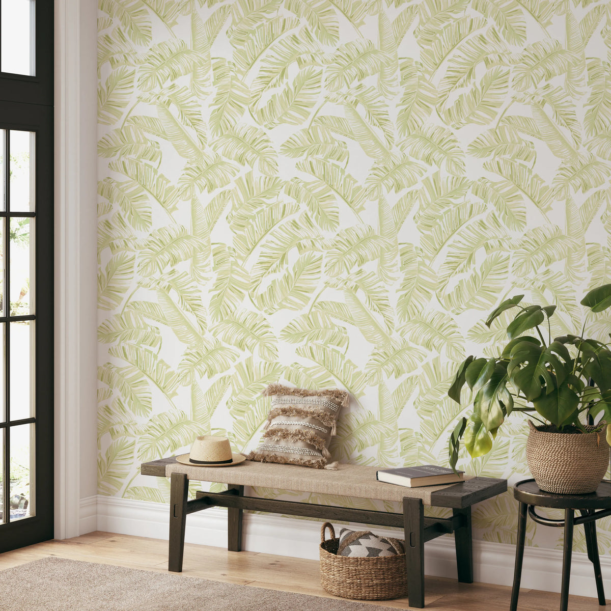 Forestly - Pistachio Cream Wallpaper⁠