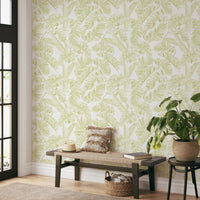 Forestly - Pistachio Cream Wallpaper⁠
