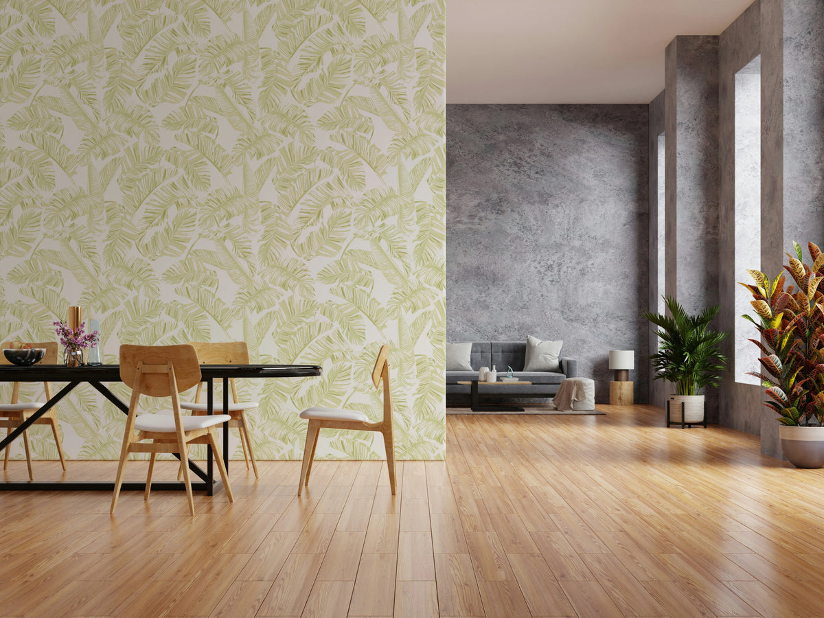 Forestly - Pistachio Cream Wallpaper⁠