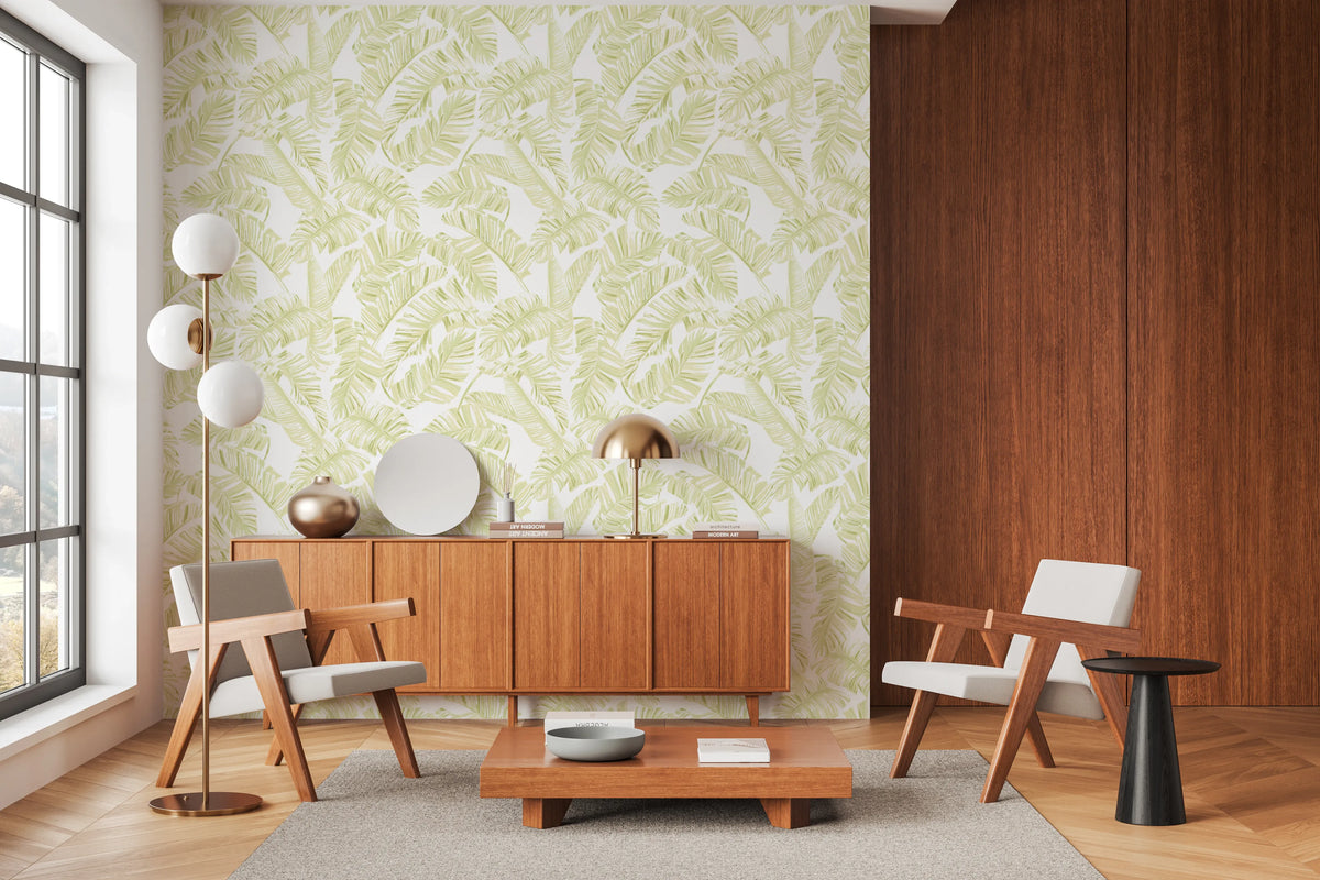Forestly - Pistachio Cream Wallpaper⁠