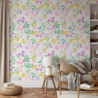 lemon floral Wallpaper⁠