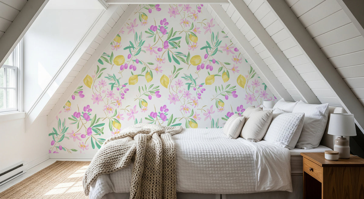 lemon floral Wallpaper⁠