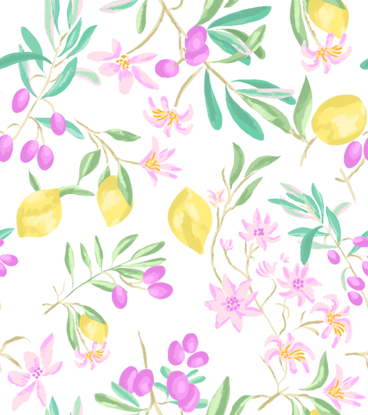 lemon floral Wallpaper⁠