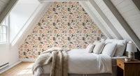 Cute Spooky Halloween Ghosts and Cats Pattern Wallpaper⁠