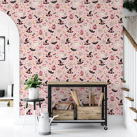 Cute Kawaii Halloween Pastel Pink  Wallpaper⁠
