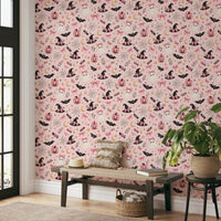 Cute Kawaii Halloween Pastel Pink  Wallpaper⁠