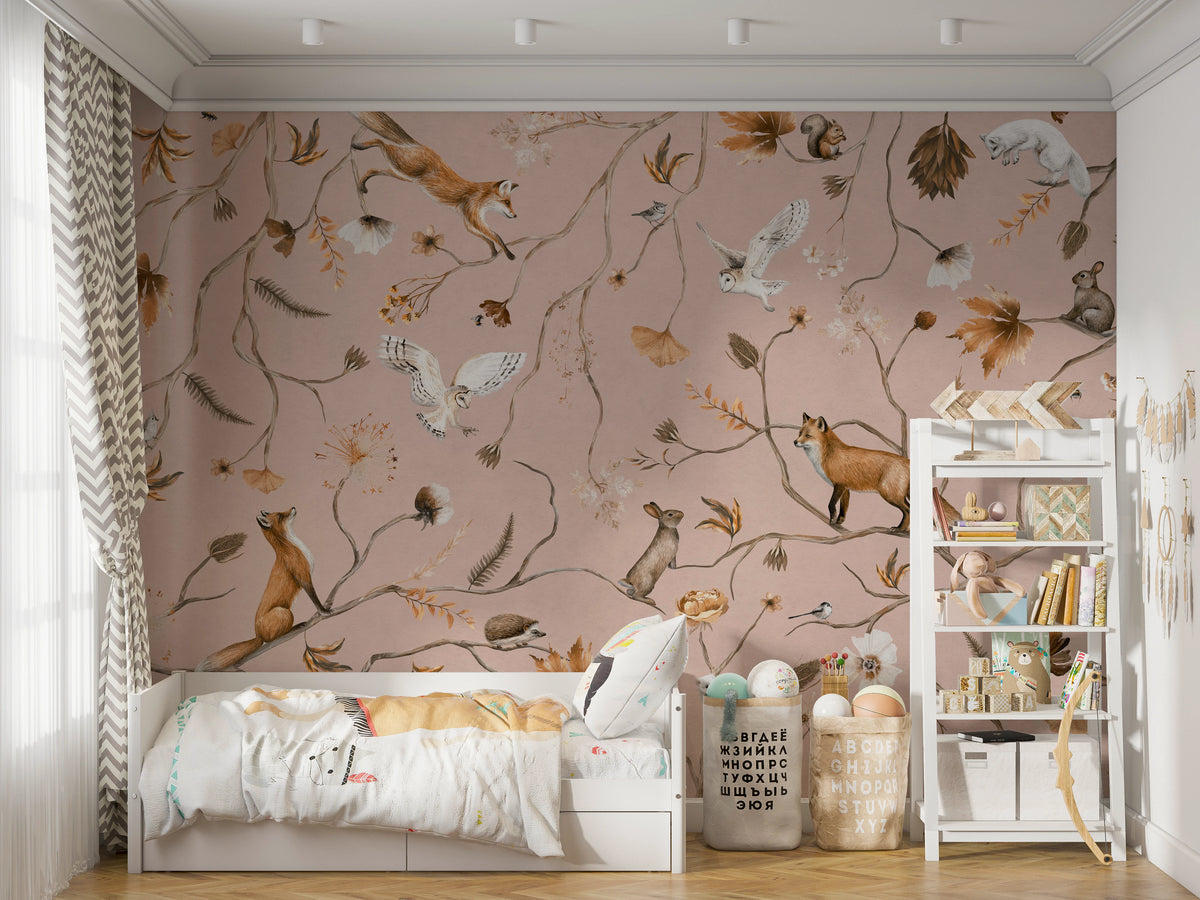 Forest Friends Fable Wall Mural