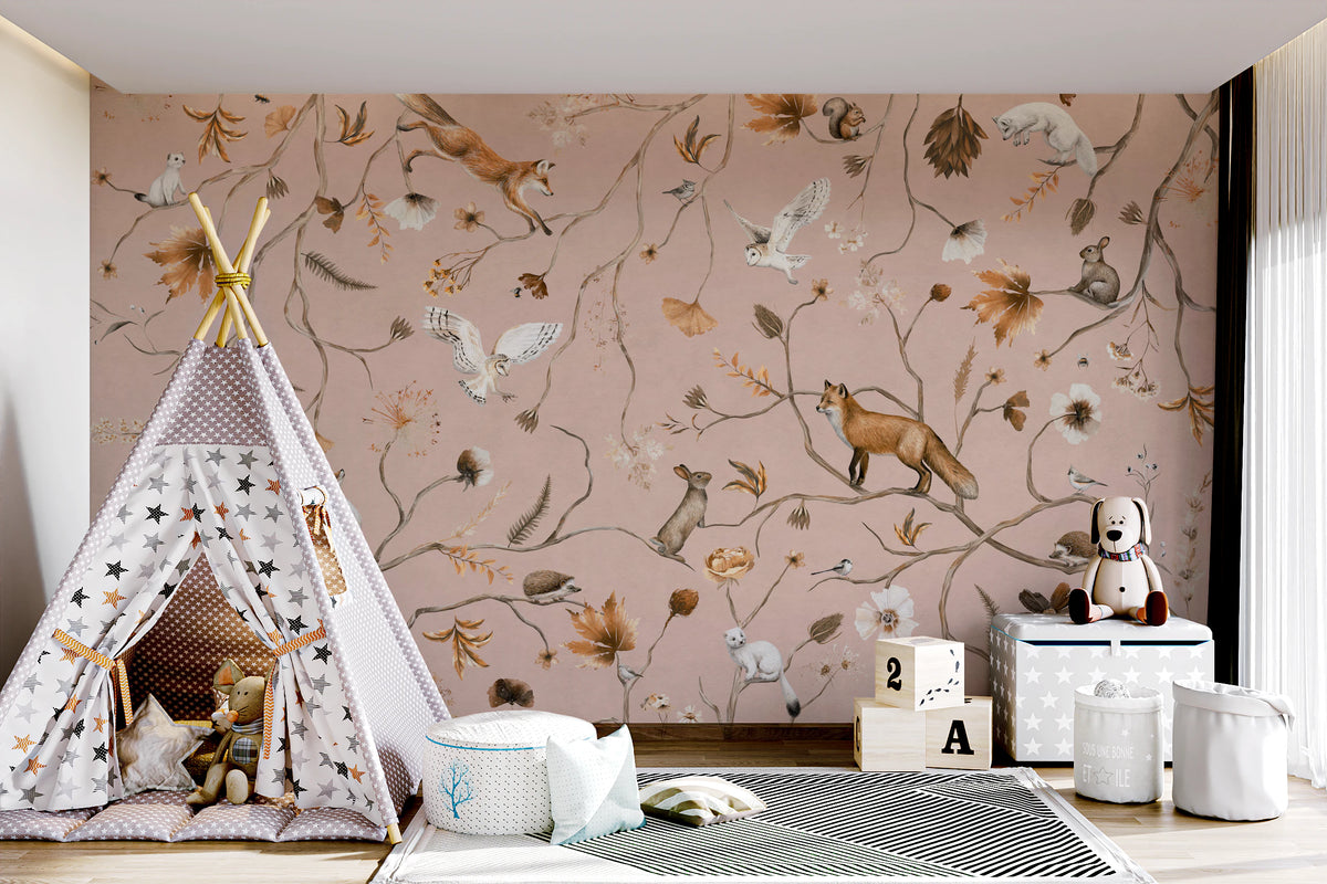 Forest Friends Fable Wall Mural