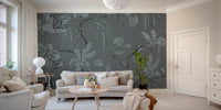 Jungle Sketch - Blue Serenity Wall Mural