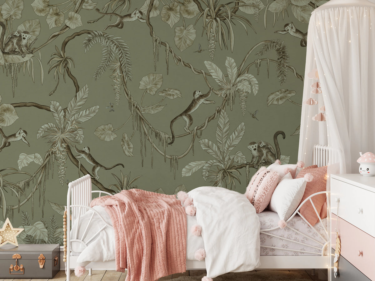 Monkey Business Jungle Wall Mural