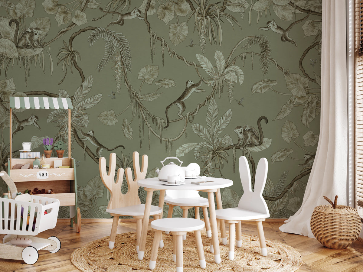 Monkey Business Jungle Wall Mural