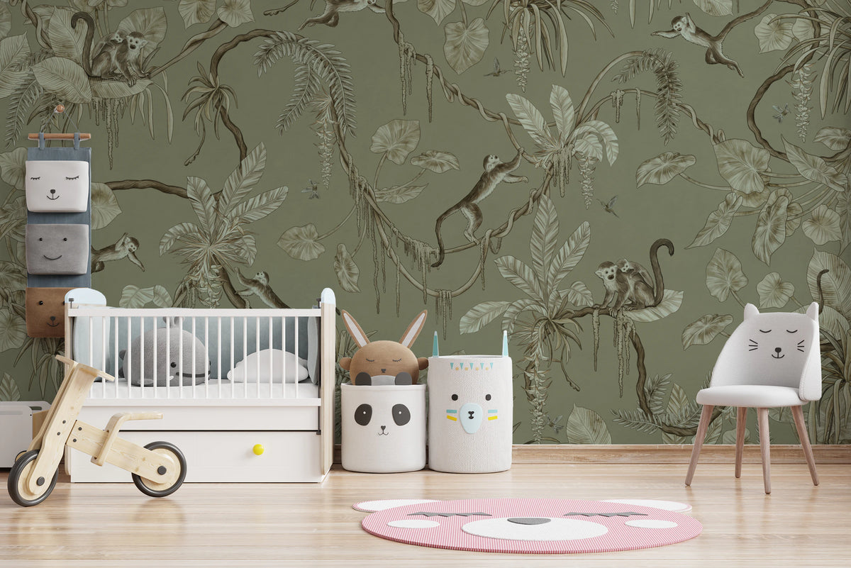 Monkey Business Jungle Wall Mural