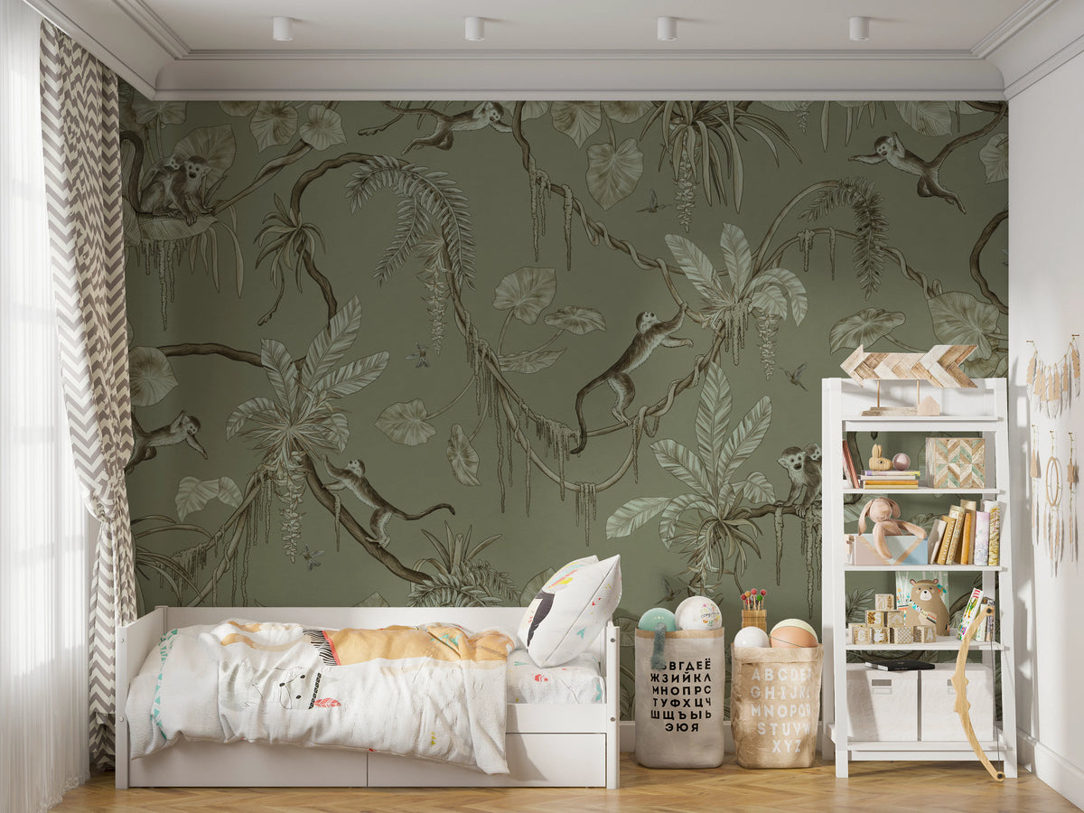 Monkey Business Jungle Wall Mural