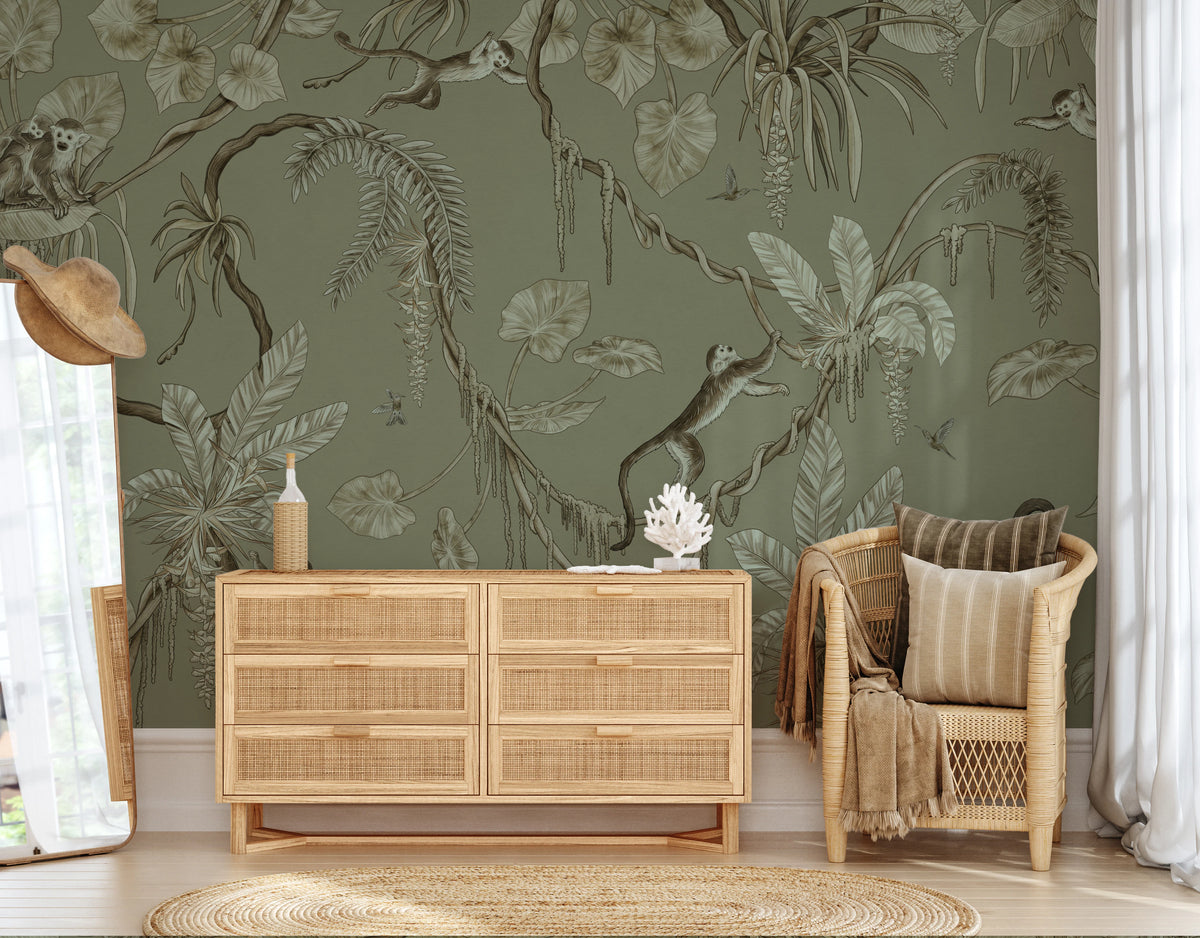 Monkey Business Jungle Wall Mural