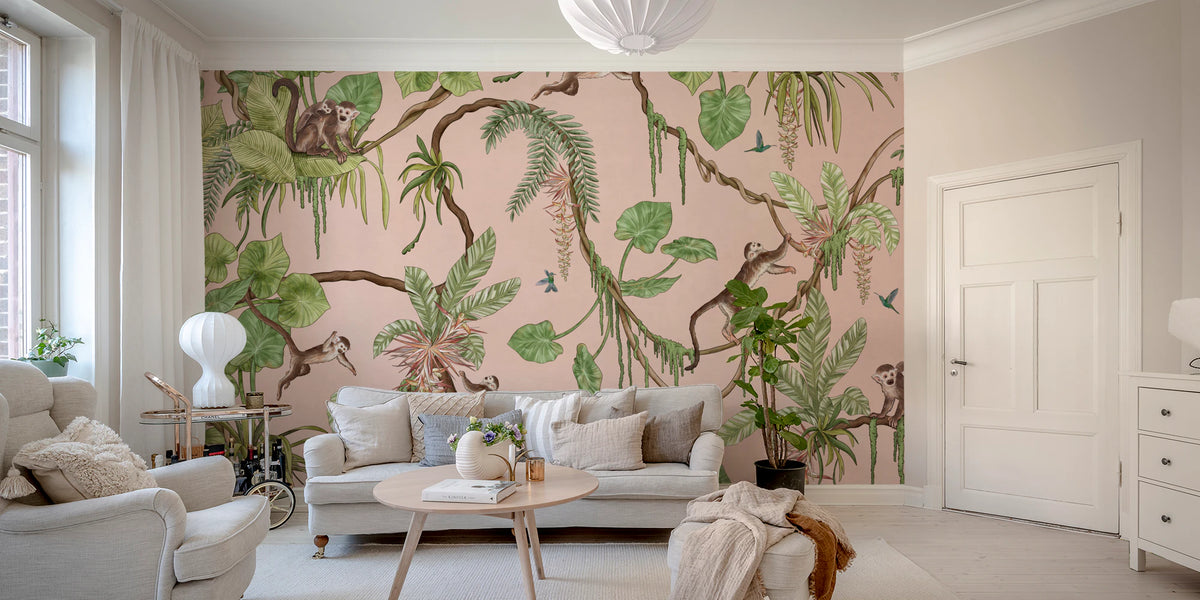 Monkey Business in Paradise Wall Mural