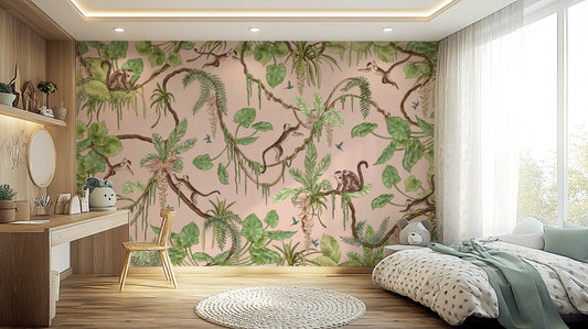 Monkey Business in Paradise Wall Mural