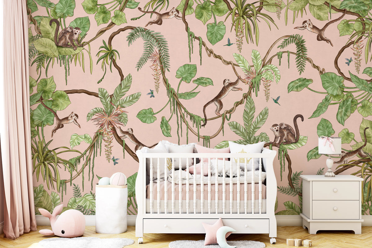 Monkey Business in Paradise Wall Mural