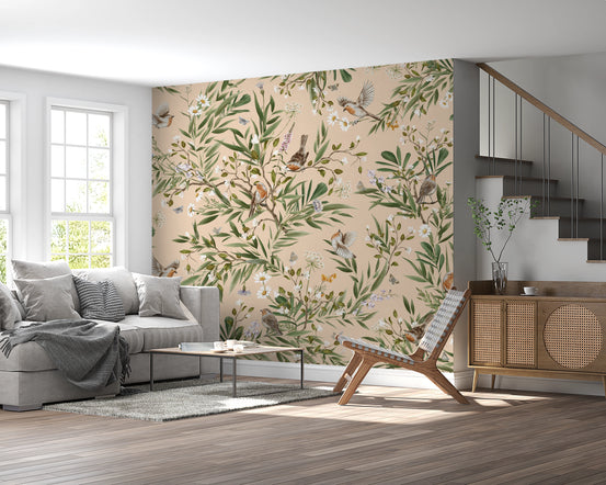 Floral Aviary  Wall Mural