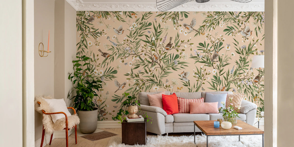 Floral Aviary  Wall Mural