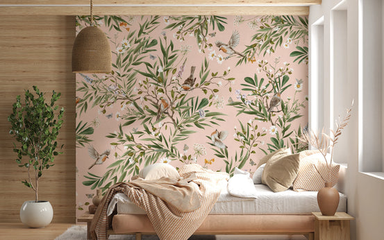 Robin's Bloom Wall Mural