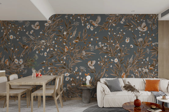 Birds & Blooms Harmony  Wall Mural