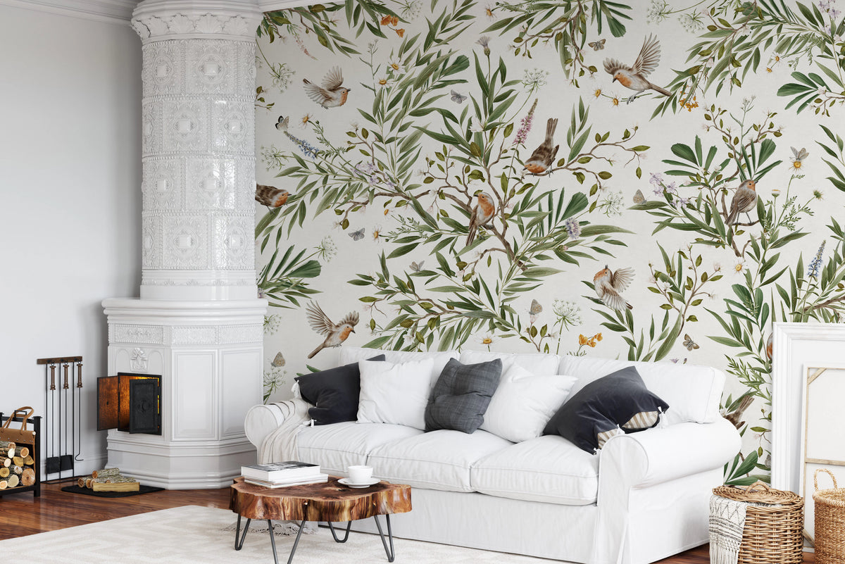 Botanical Aviary  Wall Mural