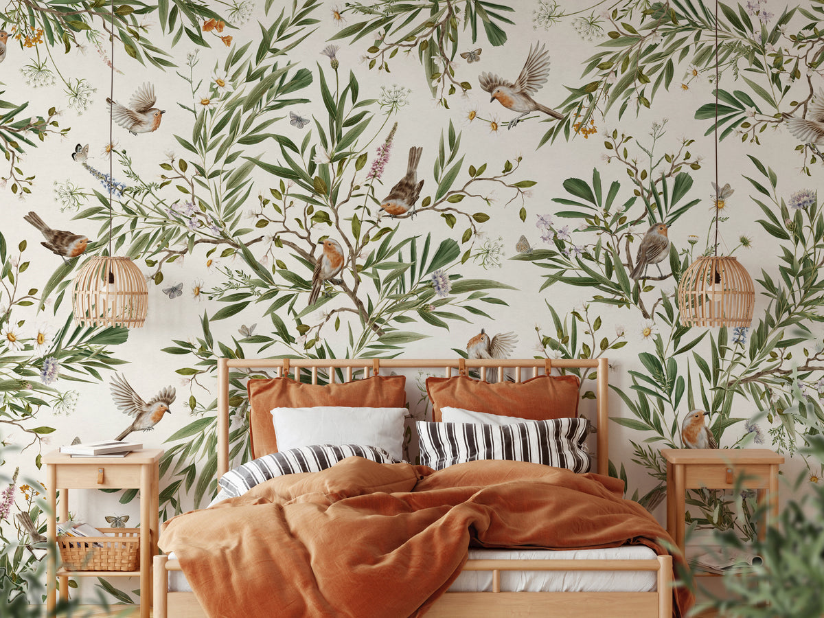 Botanical Aviary  Wall Mural