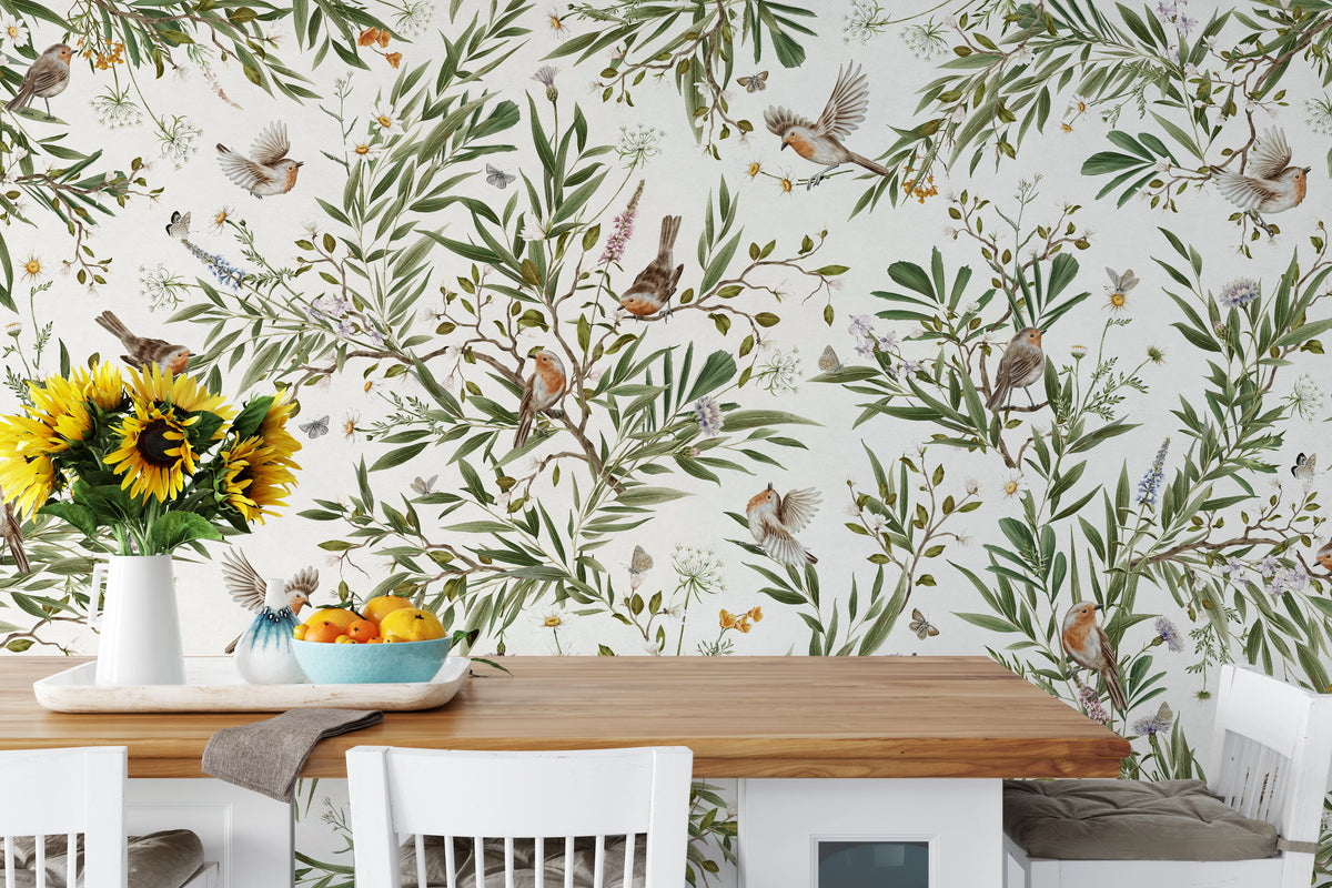Botanical Aviary  Wall Mural