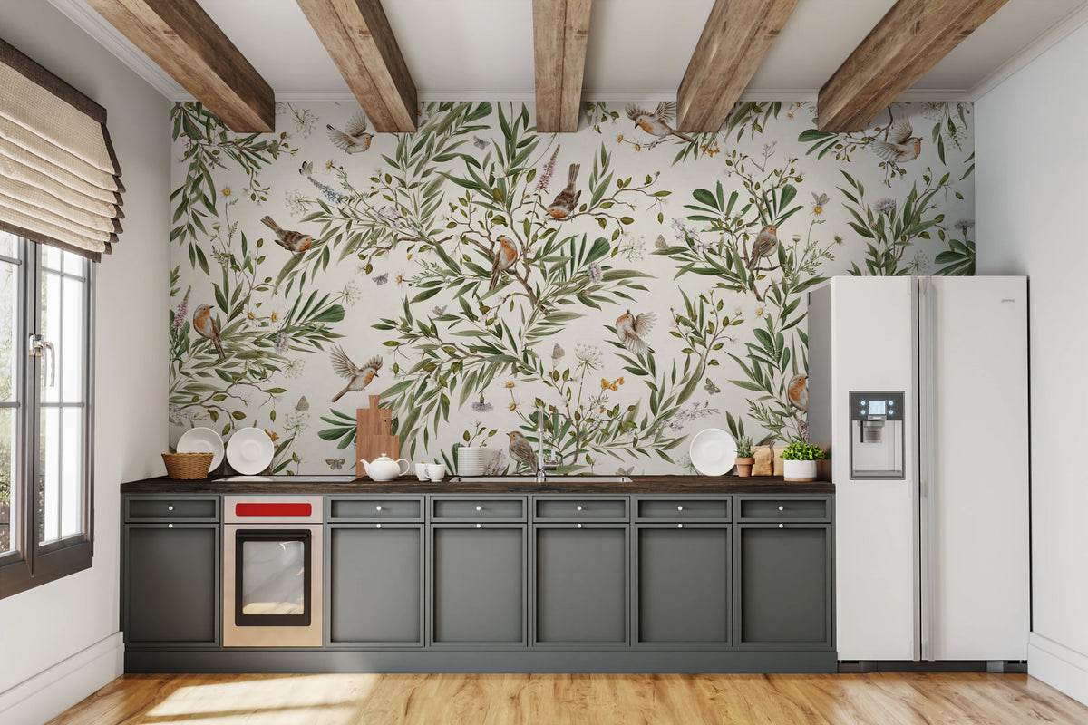 Botanical Aviary  Wall Mural