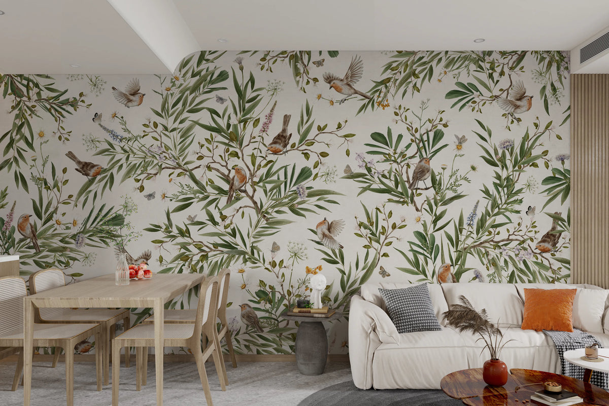 Botanical Aviary  Wall Mural