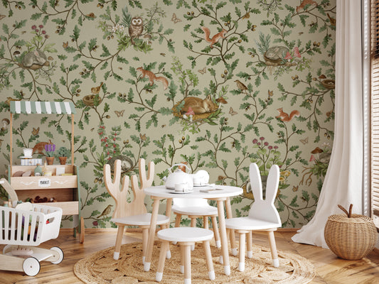 Woodland Naptime Tales Wall Mural