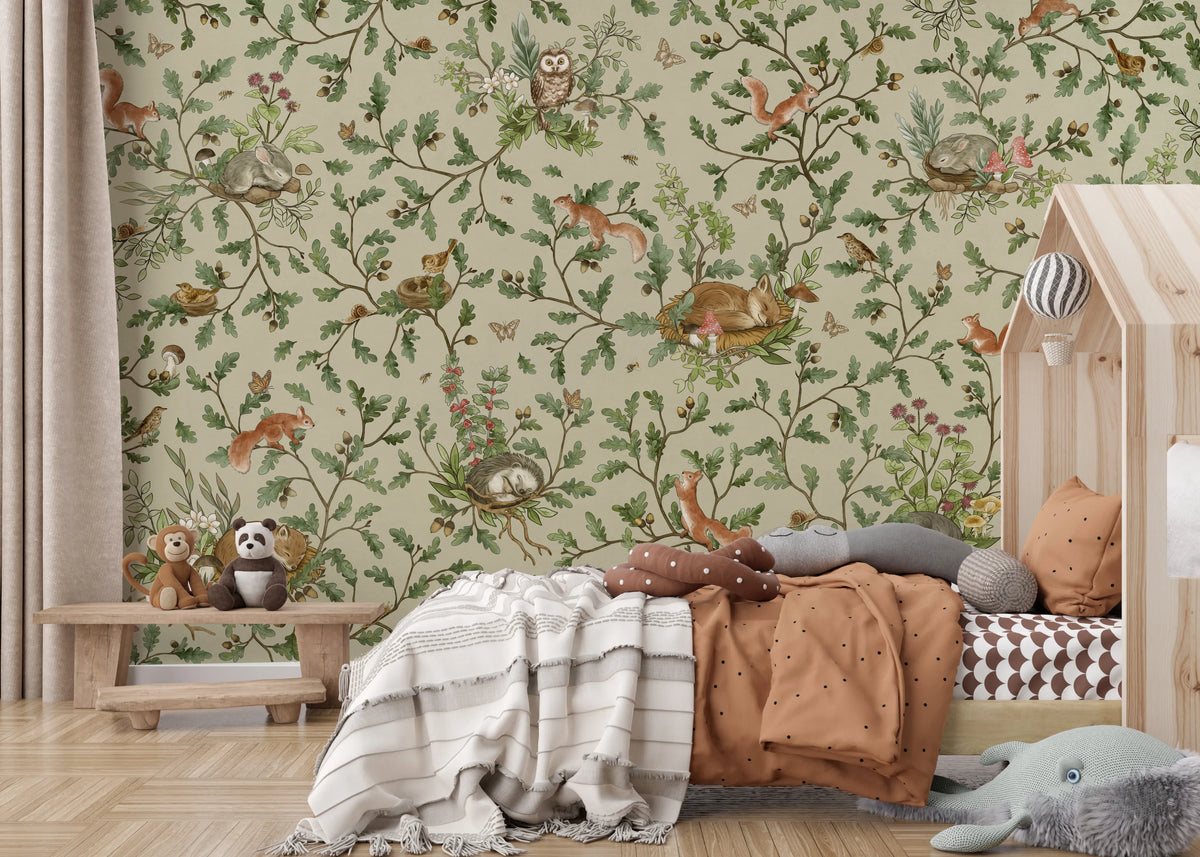 Woodland Naptime Tales Wall Mural