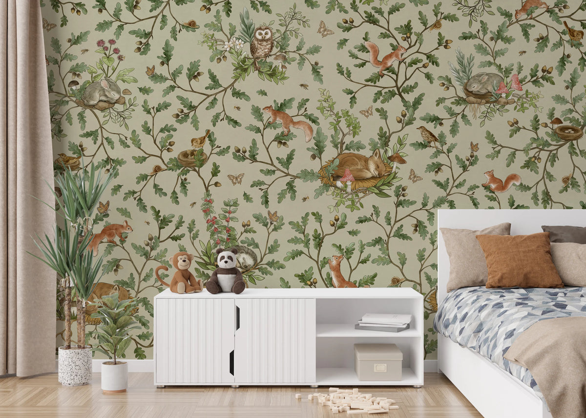 Woodland Naptime Tales Wall Mural