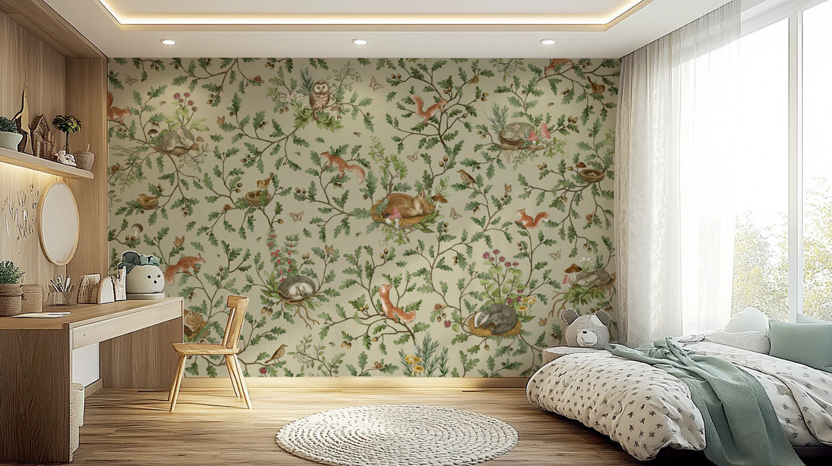 Woodland Naptime Tales Wall Mural