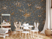 Rustic Forest Motif Wall Mural