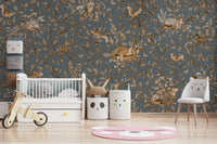 Rustic Forest Motif Wall Mural