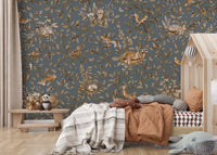 Rustic Forest Motif Wall Mural