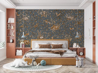 Rustic Forest Motif Wall Mural