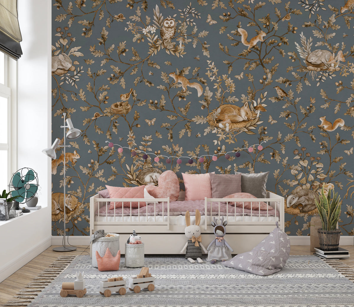 Rustic Forest Motif Wall Mural