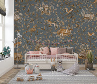 Rustic Forest Motif Wall Mural